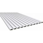 Ledarmy 10’lu Set LED Kanal Profil Alüminyum 13X6MM 1 Metre Sıva Üstü Ince Kasa Opak Pleksi Difüzörlü Lineer LED Kanal 2128 - Gümüş