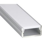 Ledarmy LED Kanal Profil Alüminyum sıva üstü İnce Kasa 13x6mm 1 Metre Üst Opak Pleksi 2128 Yan Kapak Dahil