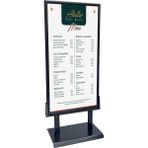 Ledbox Siyah 500x700 mm Işıklı Sac Tabanlı Kaldırım Reklam Panosu