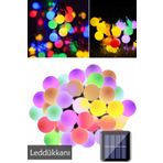 Leddukkani 50 Led 7 Metre Solar Renkli Led Işık Güneş Enerjili Bahçe Teras Balkon Ağaç Lambası Aydınlatması