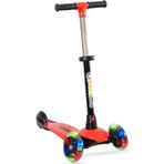 Leddy Kırmızı Led Işıklı 3 Tekerlekli Scooter