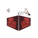 Ledeksis 16x96CM .ÇİFT TARAFLI LED TABELA KAYAN YAZI -WİFİ (Telefondan yazılar değiştirilebilir)