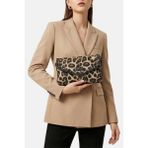 Lederax Kadın Omuz Çantası Clutch Çanta Suni Deri LD631 - Leopar