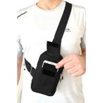 Lederax LD49 Krinkıl Mini Çapraz Göğüs Çantası Bodybag - Siyah