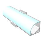 Ledesis Mutfak Dolabi Ve Tezgah Alti Bombe Difuzorlu Kose Bar Led 12V 2700K 50Cm