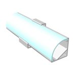 Ledesis Mutfak Dolabı ve Tezgah Üstü Bombe Difüzörlü Köşe Bar LED 12V - 1 m - 4000K