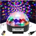Ledim Kumandalı Disko Topu Müzik Çalar Beyaz Renkli USB SD Girişli 1 W Güç Özellikli Model