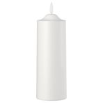LED'li blok mum, beyaz, 19 cm, pilli