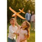 LED’li Işıklı Köpük Dev Fırlatma Uçak – 45 CM – Tekli Turuncu Model