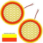 Ledli Taraftar Hoparlör Kapak 16cm 2 Adet sarı turuncu