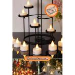 Ledli Tealight Mum Sarı Işık Pilli 5 Adet