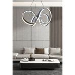 Ledmi Lighting 4lü Spiral Model Siyah LED Avize, 3 Renk Aydınlatmalı, Salon Avizesi, Genç Oda Avizesi, Ofis Avizesi