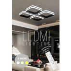 Ledmi Lighting Çift kasa Özel 4 Parça Model Kumandalı Led Tavan Avizesi, 3 Renk Aydınlatmalı, Plafonyer,modern,spor