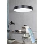 Ledmi Lighting Yuvarlak Kumandalı 3 Renk Aydınlatmalı Ofis Avizesi, Lineer Aydınlatma, Salon Avizesi, Sarkıt Avize - Siyah