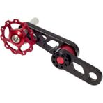 Ledong Shop A Kırmızı Stil Alüminyum Mtb Bisiklet Tek Hız Dönüştürücü Zincir Germe Aparatı Hafif Katlanır Bisiklet Zincir Sabitleyici (Yurt Dışından)