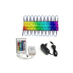 LEDONLİNE 10lu Rgb Akvaryum Led Modül Lamba Aydınlatma Tak Çalıştır Trafolu