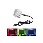 LEDONLİNE 1metre Tv Arkası Pc Kasa Içi Rgb Usb Şerit Led Aydınlatma Butonlu