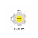 LEDONLİNE 5 Adet 3w Cob Power Led Çip Ray Spot Ledi 3 Watt 9v Beyaz Renk