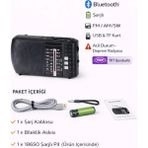 L'edoren ICF8BT Bluetooth’lu Şarjlı Cep Radyosu | Fm Am Sw | USB Tf Kart | Acil Durum & Deprem Radyosu