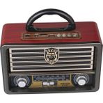 L'edoren Meier M 113BT Şarjlı Bluetooth Nostaljik Radyo - Kahverengi