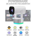 L'edoren Powerbanklı Android Taşınabilir Projeksiyon Wifi ve 4K Destekli Rgb LED Akıllı Sinema Projektör