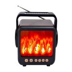 L'eDoren Solar Panelli Şömine Nostaljik Görünümlü Bluetoothlu Ve Fenerli Mp3 Çalar Radyo Müzik Kutusu Kahverengi ile uyumlu