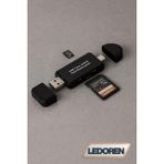 L'edoren USB Type C Kart Okuyucu Micro USB Sd Tf Otg Hafıza Kart Okuyucu - Siyah
