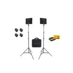 Ledp260c Video Işığı Ikili Işık Kiti (bataryalı)