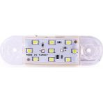 Ledshop Dekoratif 9 Oval LED Lamba 12-24 V 10 Adet Beyaz 8.5 cm
