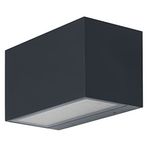 Ledvance Smart + Wi-Fi geniş köprü RGB 14,5 cm kısılabilir LED duvar lambası, koyu gri, yüksek kaliteli alüminyum gövdeli, dikdörtgen, RGB renk kontrolü, 14 W, 3000 Kelvin sıcak beyaz, 600 lümen, IP44