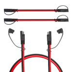 Ledvillage 3 Paket SAE - SAE Kablosu 12 AWG - 3 FT (30A) SAE Uzatma Kablosu Kablo Demeti 2 Pin SAE Konnektör Kablo Fişi, Güneş Paneli, Pil, Motosiklet, Otomotiv için Hızlı Bağlantı Kesme