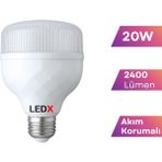 Ledx 20W Kristal Torch LED Ampul E27 Duy 2400 Lümen - 20 W - Beyaz