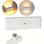 Ledx SK-BD188F Çift Yönlü Hareket Sensörlü Dekoratif Şarjlı Duvar Aplik 2 Mercekli 15 Smd Ledli 3000K-4000K-6500K - Çok Renkli