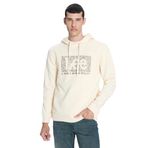 Lee Big Logo Baskılı Kapüşonlu Erkek Sweatshirt Ekru XL