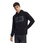 Lee Big Logo Baskılı Kapüşonlu Erkek Sweatshirt Siyah S