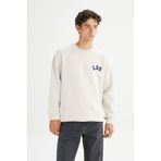 Lee Bisiklet Yaka Bej Erkek Sweatshırt L242547755 Bej Sweatshirt