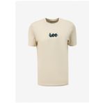 Lee Bisiklet Yaka Bej Erkek T-Shirt L241521614 Loose Fit T-shirt