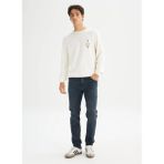Lee Bisiklet Yaka Ekru Erkek Sweatshırt L2520225104 Ekru Sweatshirt