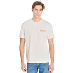 Lee Bisiklet Yaka Ekru Erkek T-Shirt LM828731543 Relaxed Fit Grafik