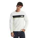 Lee Bisiklet Yaka Erkek Sweatshirt Ekru XL