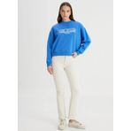Lee Bisiklet Yaka Mavi Kadın Sweatshırt LQ96200475400-Bisiklet Yaka Sweatsh