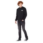 Lee Bisiklet Yaka Siyah Erkek Sweatshirt, Siyah, 3XL 3XL