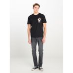 Lee Bisiklet Yaka Siyah Erkek T-Shirt L2510322001 Regular Fit Grafik