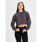 Lee Bisiklet Yaka Siyah Kadın Sweatshırt L241261ON-Bisiklet Yaka Sweatshirt