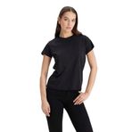Lee Bisiklet Yaka Siyah Kadın T-Shirt