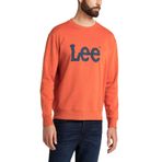 Lee Bisiklet Yaka Sweatshirt Erkek Sweatshirt, Turuncu, XL