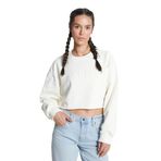 Lee Bisiklet Yaka Sweatshirt Kadın Sweatshirt, Ekru, M