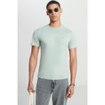 Lee Bisiklet Yaka T-Shirt Yeşil Erkek Kısa Kol T-Shirt - XL - Mavi