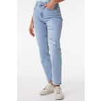 Lee Carol Regular Fit Normal Kesim Yüksek Bel Düz Paça Mavi Kadın Esnek Jean Denim Kot Pantolon