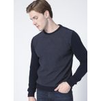 Lee Cooper 221 Lcm 241043 New Diagonal Bisiklet Yaka Normal Bel Normal Kalıp Düz Koyu Lacivert Erkek Sweatshirt